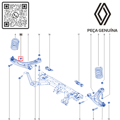RN 94633R 401594633R Porca Renault 3